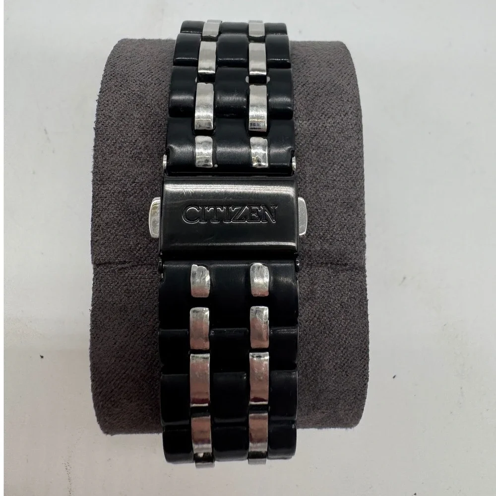 Citizen Eco-Drive Black Dial Diamond Marker Two Tone Steel Watch E111-R020728